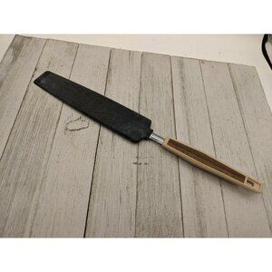 Icing Frosting #2 Brown Spatula Wood Grain Tan Nylon Handle 12 1/2"